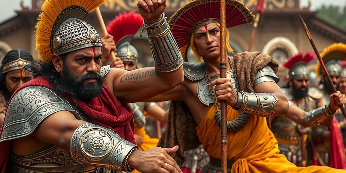 Regional Character Skins in Golconda Gladiators Regional character skins in Golconda Gladiators showing North Indian, South Indian, and East Indian warrior styles